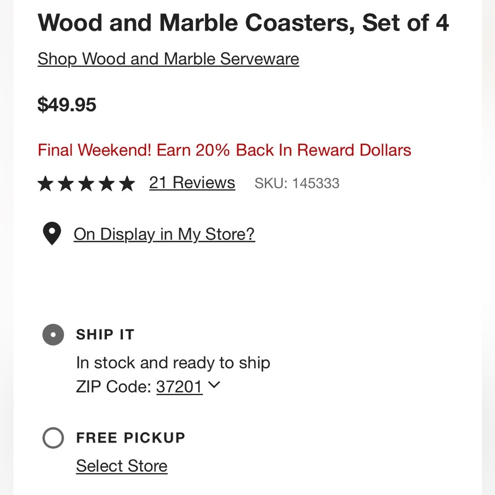 Marble and Wood Coasters Hexagon Set of 4 NWT - Picture 7 of 13